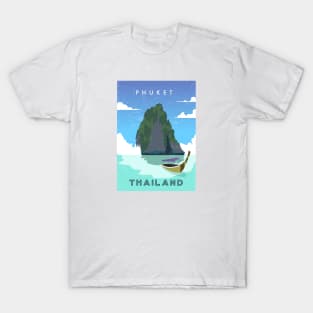 Phuket, Thailand. Retro travel poster T-Shirt